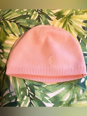 Light pink polo Ralph Lauren beanie hat NWT.